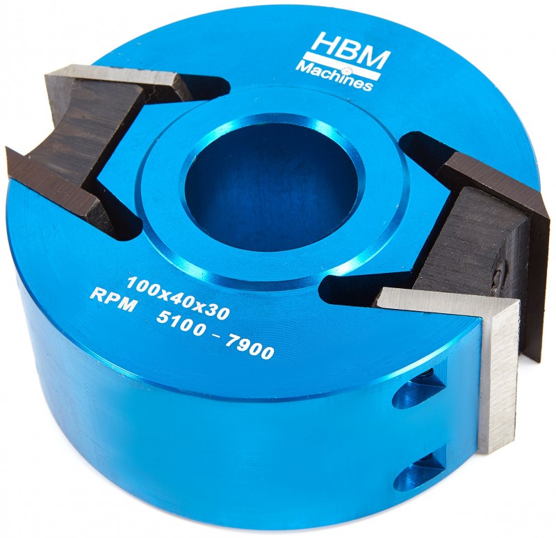 HBM 100 mm Profi Houtfreeskop voor Hout, Opname 30 mm, 7 Sets Messen HBM 100 mm Profi Houtfreeskop voor Hout, Opname 30 mm, 7 Sets Messen
