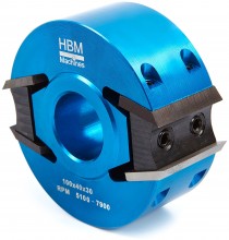HBM 100 mm Profi Houtfreeskop voor Hout, Opname 30 mm, 7 Sets Messen HBM 100 mm Profi Houtfreeskop voor Hout, Opname 30 mm, 7 Sets Messen