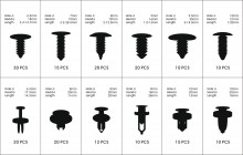 HBM 192-delige Assortiment Bekleding Clips voor Gereedschapswand HBM 192-delige Assortiment Bekleding Clips voor Gereedschapswand