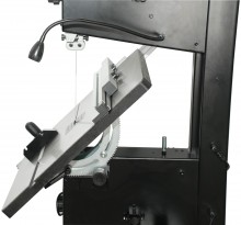 HBM hout lintzaag 350 mm, 1100 W, 230 V, uitlading 340 mm, kantelhoek 45° HBM hout lintzaag 350 mm, 1100 W, 230 V, uitlading 340 mm, kantelhoek 45°