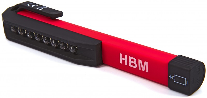 HBM 8-LED magnetische mini zaklamp - 22 lm, draagbaar, kunststof, 160 mm, AAA batterijen inbegrepen HBM 8-LED magnetische mini zaklamp - 22 lm, draagbaar, kunststof, 160 mm, AAA batterijen inbegrepen
