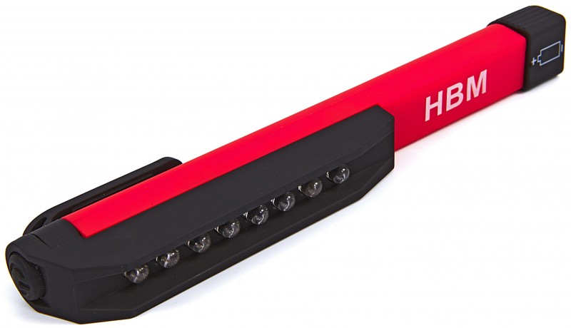 HBM 8-LED magnetische mini zaklamp - 22 lm, draagbaar, kunststof, 160 mm, AAA batterijen inbegrepen HBM 8-LED magnetische mini zaklamp - 22 lm, draagbaar, kunststof, 160 mm, AAA batterijen inbegrepen