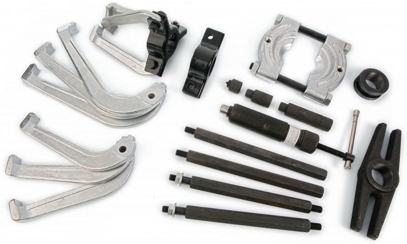 HBM hydraulische poelietrekker- en lagertrekkerset 23-delig 10 ton, geschikt voor werkstukken 100/150/200 mm, met koffer