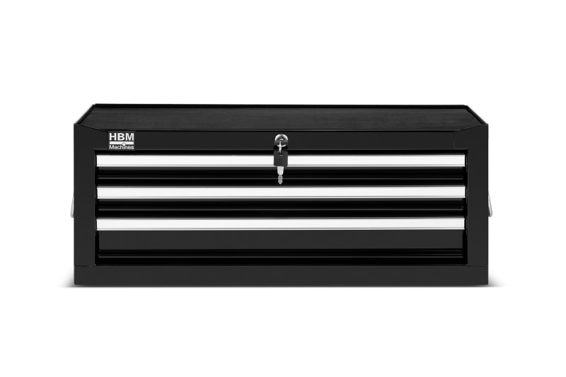 HBM B gereedschap opzetkast zwart, 3 laden, stapelbaar, met sleutel, 67x31,5x26,5 cm HBM B gereedschap opzetkast zwart, 3 laden, stapelbaar, met sleutel, 67x31,5x26,5 cm