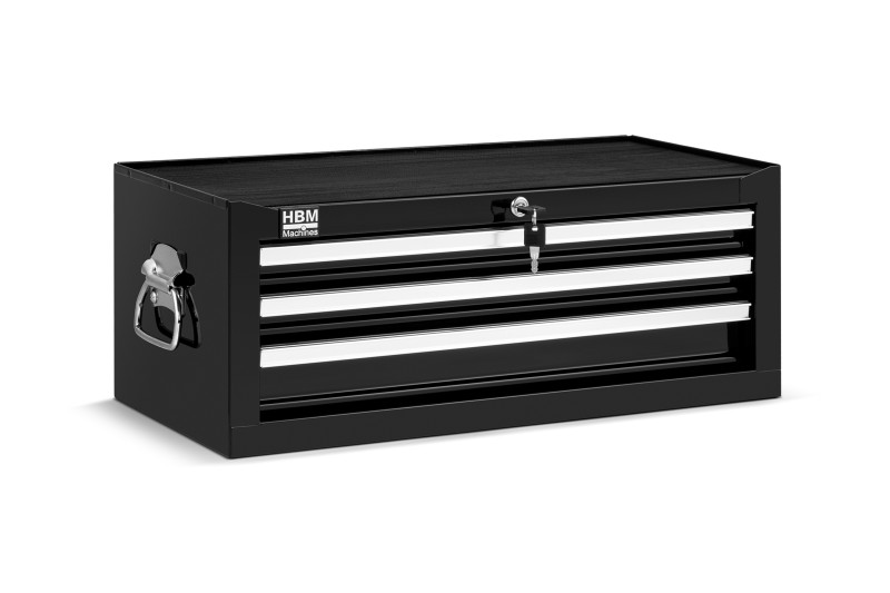 HBM B gereedschap opzetkast zwart, 3 laden, stapelbaar, met sleutel, 67x31,5x26,5 cm HBM B gereedschap opzetkast zwart, 3 laden, stapelbaar, met sleutel, 67x31,5x26,5 cm