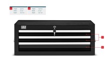 HBM B gereedschap opzetkast zwart, 3 laden, stapelbaar, met sleutel, 67x31,5x26,5 cm HBM B gereedschap opzetkast zwart, 3 laden, stapelbaar, met sleutel, 67x31,5x26,5 cm