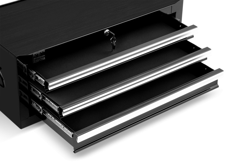 HBM B gereedschap opzetkast zwart, 3 laden, stapelbaar, met sleutel, 67x31,5x26,5 cm HBM B gereedschap opzetkast zwart, 3 laden, stapelbaar, met sleutel, 67x31,5x26,5 cm