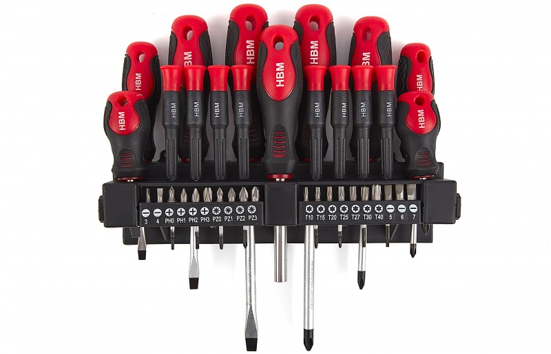 HBM 37-delige Profi Schroevendraaier- en Bitset Sleufkop, Philips, Pozidriv, Torx
