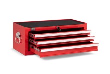 HBM Gereedschap Opzetkast Rood, Stapelbaar, Gevuld, Sleutelslot 670 x 315 x 265 mm