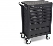 HBM deluxe gevulde gereedschapswagen 283-delig zwart, 7 laden, slot, 210 kg, 4 wielen
