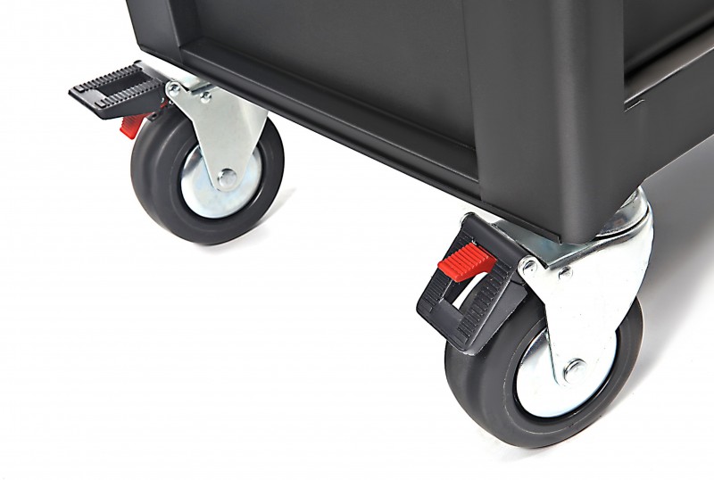 HBM deluxe gevulde gereedschapswagen 283-delig zwart, 7 laden, slot, 210 kg, 4 wielen