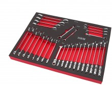 HBM deluxe gevulde gereedschapswagen 283-delig zwart, 7 laden, slot, 210 kg, 4 wielen