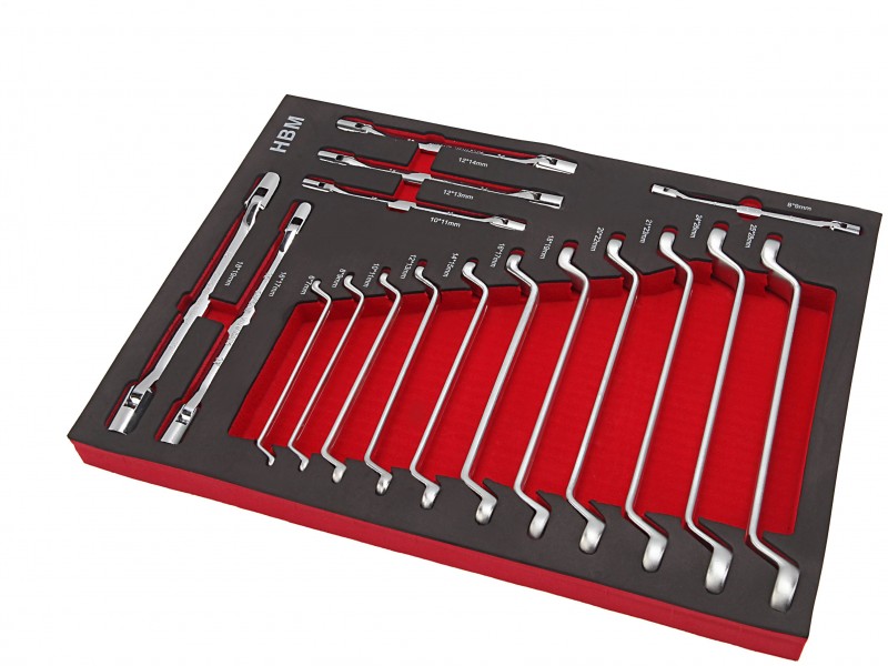 HBM deluxe gevulde gereedschapswagen 283-delig zwart, 7 laden, slot, 210 kg, 4 wielen