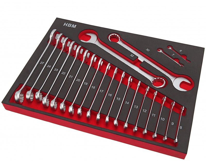 HBM deluxe gevulde gereedschapswagen 283-delig zwart, 7 laden, slot, 210 kg, 4 wielen