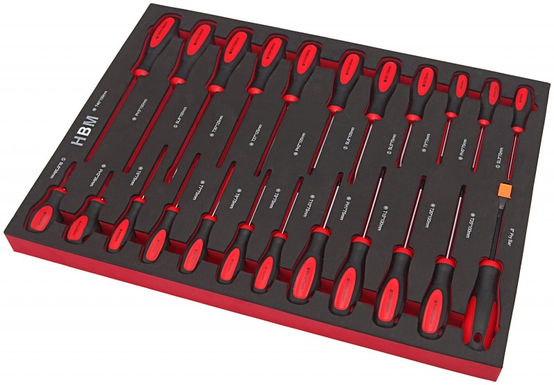 HBM deluxe gevulde gereedschapswagen 283-delig zwart, 7 laden, slot, 210 kg, 4 wielen