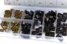 HBM 170-dele Skruer og Bolt Clips Sortiment til Værktøjsvæg.