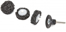 HBM 4-delige 50 mm Cleanset voor Metaal en Hout met 6 mm schacht HBM 4-delige 50 mm Cleanset voor Metaal en Hout met 6 mm schacht