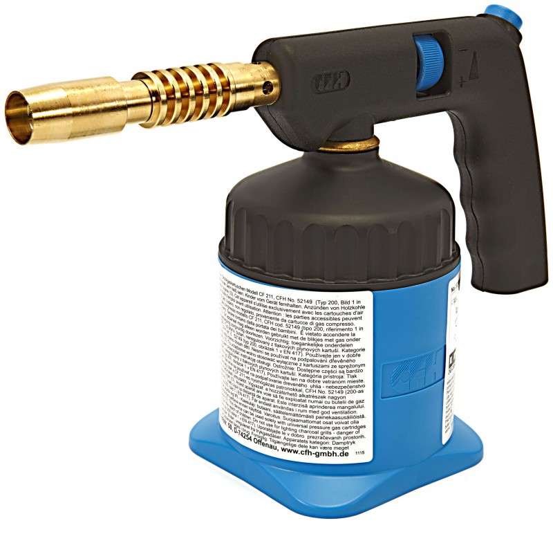 CFH Soldeerbrander PZ 5000 met Piëzo Ontsteking en 1 Gasbus CFH Soldeerbrander PZ 5000 met Piëzo Ontsteking en 1 Gasbus