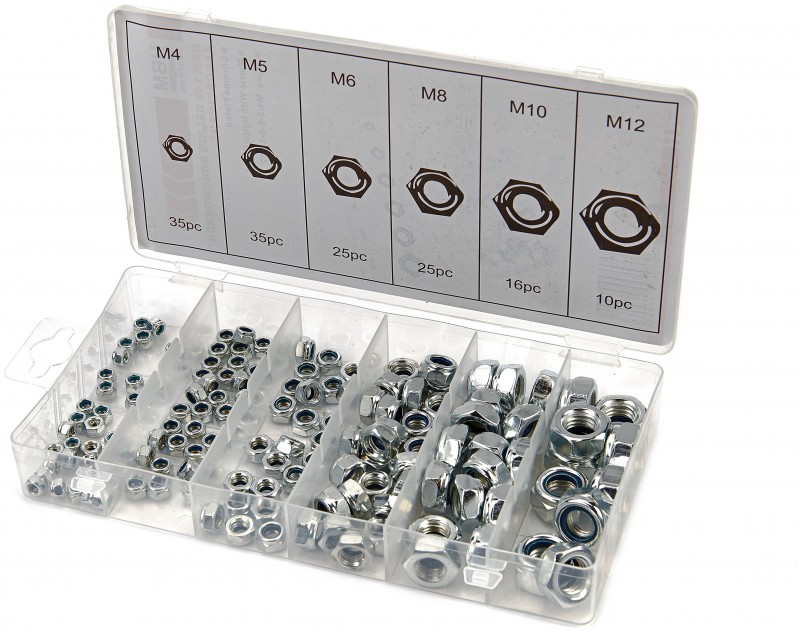 HBM 146-delige Borgmoeren Assortiment voor Gereedschapswand HBM 146-delige Borgmoeren Assortiment voor Gereedschapswand