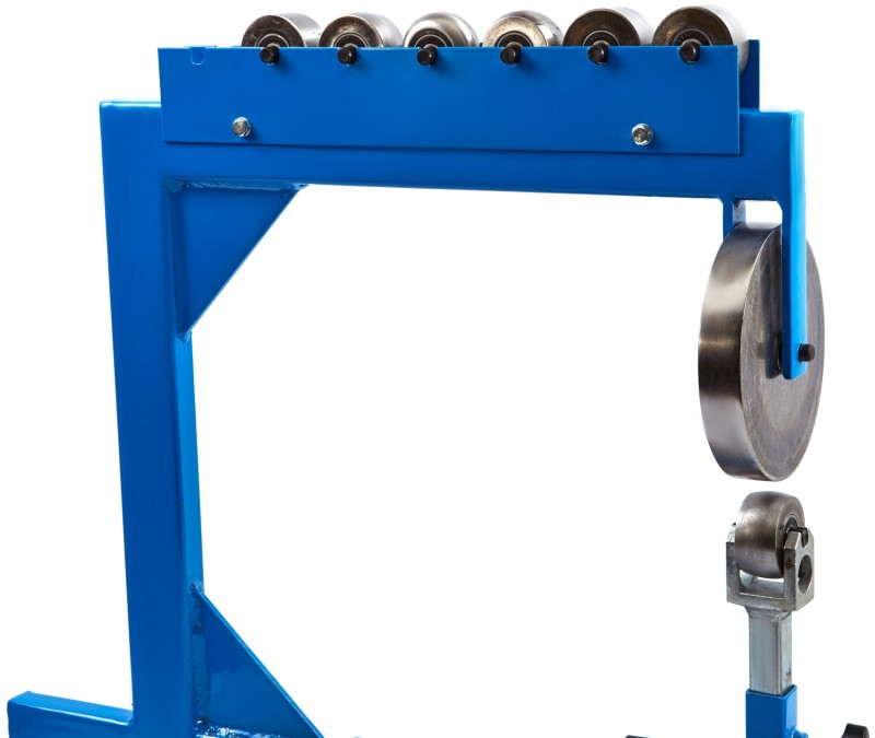 HBM Mini Engels Wiel met 8 Rollen, Insteekdiepte 400 mm, Roldiameter 25 mm, Max. materiaal dikte 1 mm