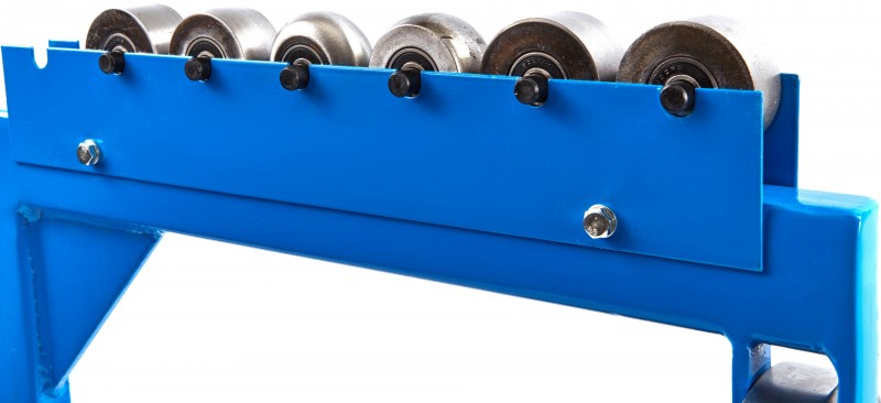 HBM Mini Engels Wiel met 8 Rollen, Insteekdiepte 400 mm, Roldiameter 25 mm, Max. materiaal dikte 1 mm