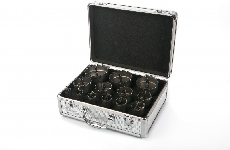 HBM 13-delige HM gatenzagenset voor keramiek, metaal, tegel, hout, RVS, plastic, koper en messings
