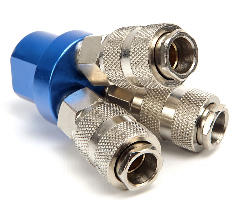 HBM Pneumatisch Verdeelblok 3-voudig met EURO Connector