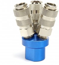 HBM Pneumatisch Verdeelblok 3-voudig met EURO Connector