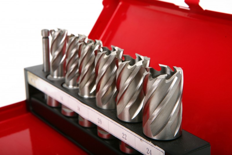 HBM 7-delige HSS M2 kernborenset voor magneetboormachine, metaal, max. snijbereik 25 mm HBM 7-delige HSS M2 kernborenset voor magneetboormachine, metaal, max. snijbereik 25 mm