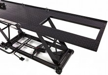 HBM 450 kg hydraulische motorheftafel verrijdbaar met luxe voorwielklem - zwart