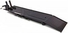 HBM 450 kg hydraulische motorheftafel verrijdbaar met luxe voorwielklem - zwart