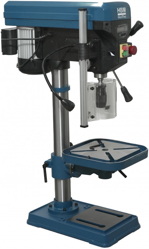 HBM 25 mm kolomboormachine met digitale diepte-uitlezing, 750 W, MC2, 230 V, voor metaal en staal HBM 25 mm kolomboormachine met digitale diepte-uitlezing, 750 W, MC2, 230 V, voor metaal en staal
