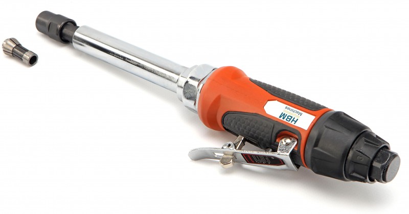 HBM Profi Variabele Pneumatische Stiftslijper 125 mm Hals, 25.000 rpm, 6 bar, 115 l/min
