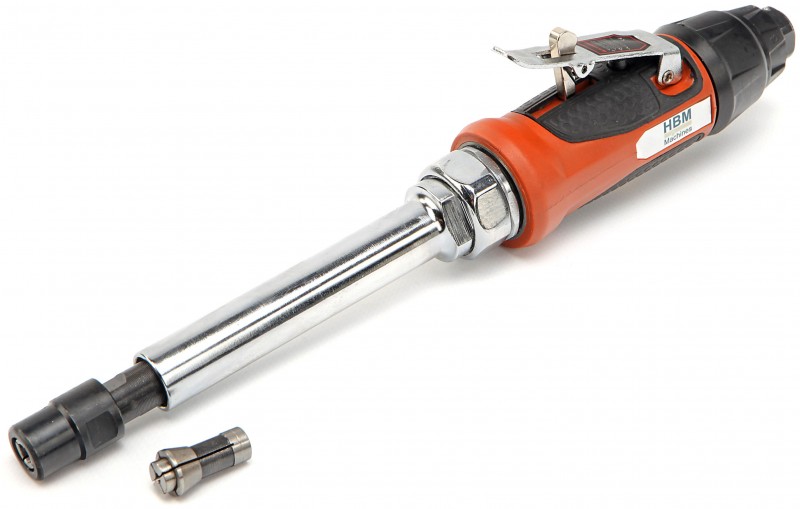 HBM Profi Variabele Pneumatische Stiftslijper 125 mm Hals, 25.000 rpm, 6 bar, 115 l/min
