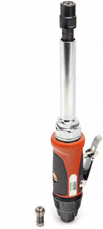 HBM Profi Variabele Pneumatische Stiftslijper 125 mm Hals, 25.000 rpm, 6 bar, 115 l/min
