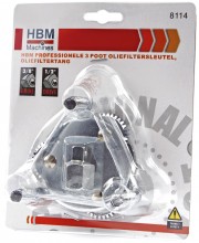 HBM Professionele 3-Poot Oliefiltersleutel 3/8 inch - Oliefiltertang