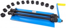 HBM RM 12 voor- en felsmachine, 1,2 mm, rollen 50 mm, uitlading 475 mm HBM RM 12 voor- en felsmachine, 1,2 mm, rollen 50 mm, uitlading 475 mm