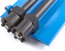 HBM RM 12 voor- en felsmachine, 1,2 mm, rollen 50 mm, uitlading 475 mm