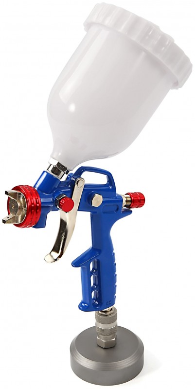 HBM Verfspuit met 600 ml Nylon Beker en Universele Sproeikop HBM Verfspuit met 600 ml Nylon Beker en Universele Sproeikop