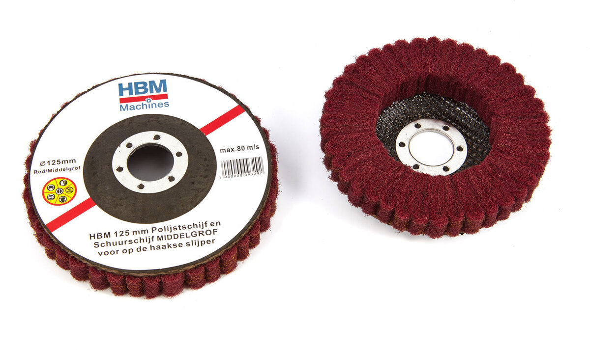 HBM polishing discs and sanding discs medium coarse for angle grinders