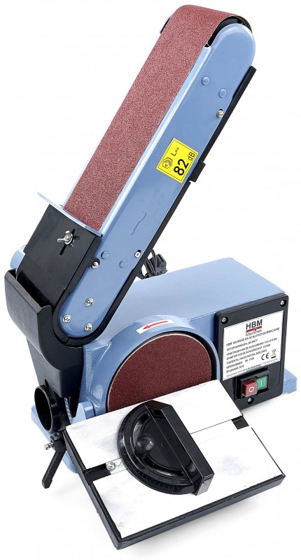 HBM 100 band- en schijfschuurmachine 350 W, tafel, kantelbaar, 2860 rpm, voor hout
