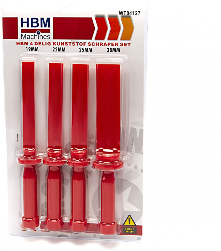 HBM 4-delige Kunststof Schraperset