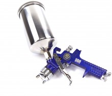HBM Professionele 8-delige verfspuitenset met opbergkoffer, aluminium beker, universele sproeikop
