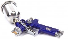 HBM Professionele 8-delige verfspuitenset met opbergkoffer, aluminium beker, universele sproeikop
