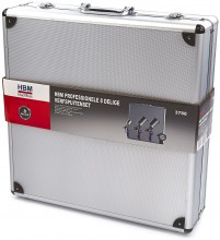HBM Professionele 8-delige verfspuitenset met opbergkoffer, aluminium beker, universele sproeikop
