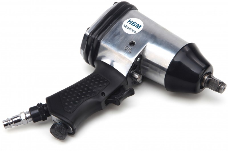 HBM 17-delige 1/2 inch pneumatische slagmoersleutelset 6 bar 7000 rpm incl. opbergkoffer