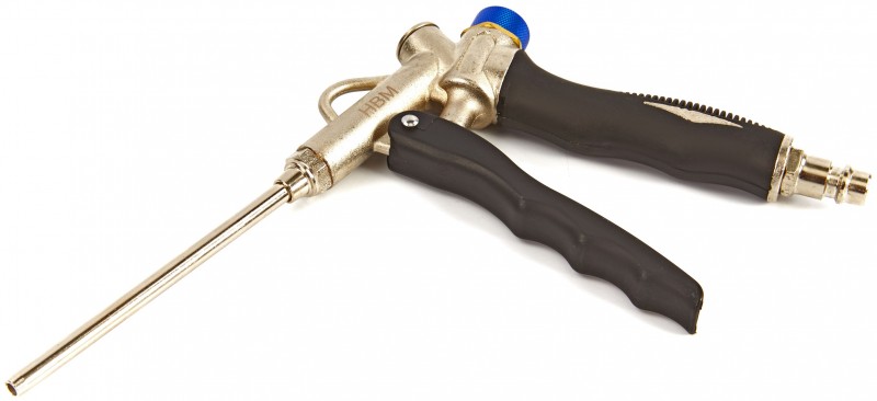 HBM Professioneel blaaspistool met lange en korte neus, drukregelaar, 10 bar, 188 l/min, aansluiting M12 x 1