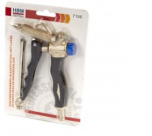 HBM Professioneel blaaspistool met lange en korte neus, drukregelaar, 10 bar, 188 l/min, aansluiting M12 x 1