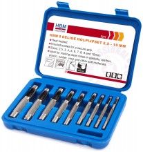 HBM 9-delige Holpijpset 2,5-10 mm HBM 9-delige Holpijpset 2,5-10 mm