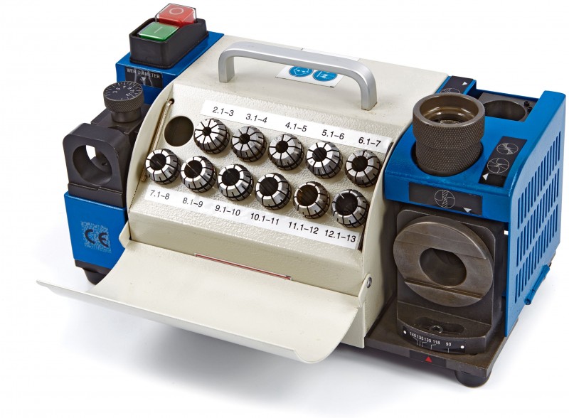 HBM Borenslijpmachine Model 2 Deluxe 2-13 mm, CBN 200, 120 W, 5100 rpm, voor HSS- en spiraalboren HBM Borenslijpmachine Model 2 Deluxe 2-13 mm, CBN 200, 120 W, 5100 rpm, voor HSS- en spiraalboren